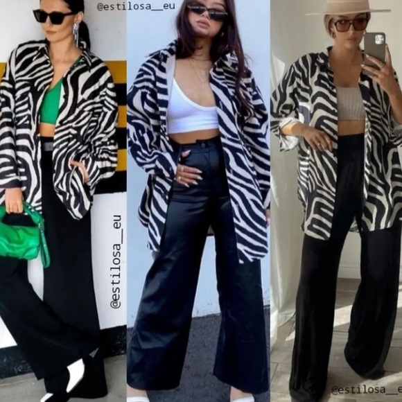 Vintage Zebra print corduroy coat - Picture 6 of 7